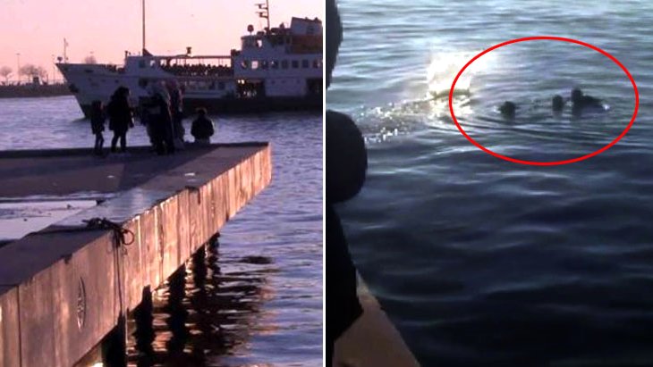 Kadıköy'de can pazarı! Denize düşen kızlar çığlık çığlığa yardım istedi