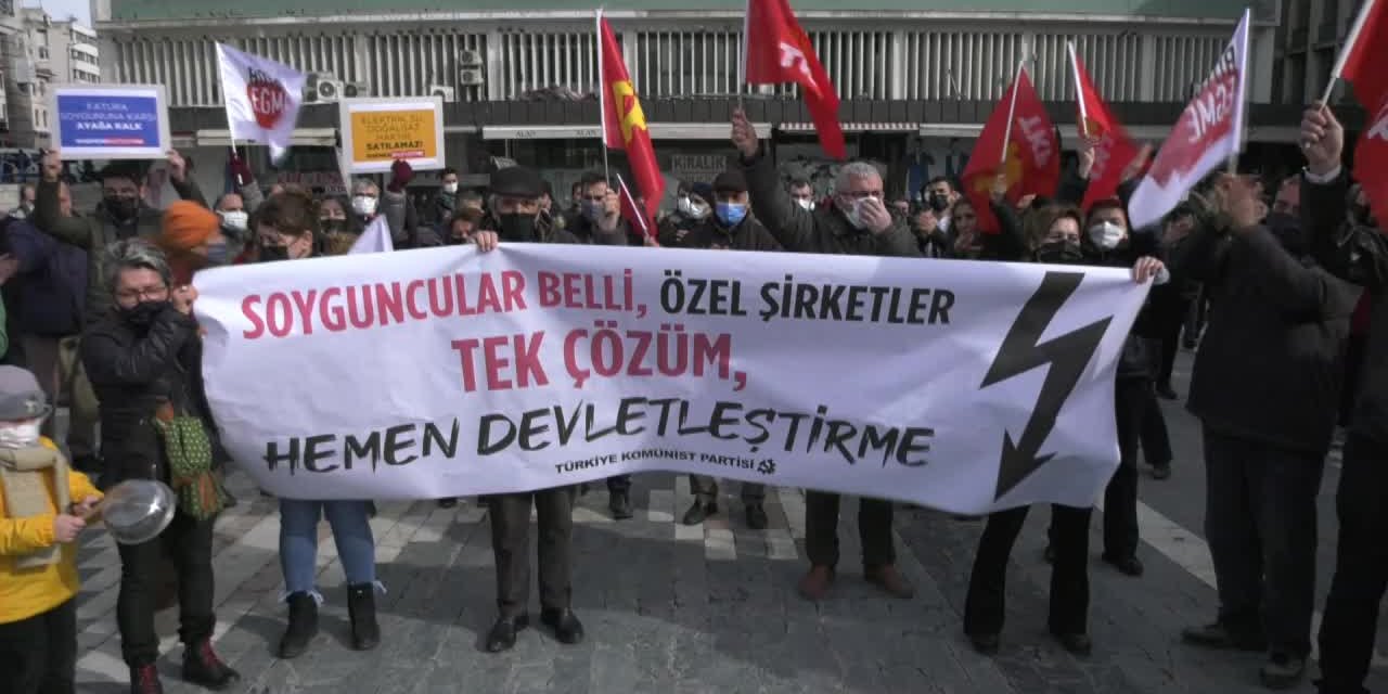 TKP ZAMLI ELEKTRİK FATURALARINI PROTESTO ETTİ: "SOYGUNCULAR BELLİ, TEK ÇÖZÜM HEMEN DEVLETLEŞTİRME"