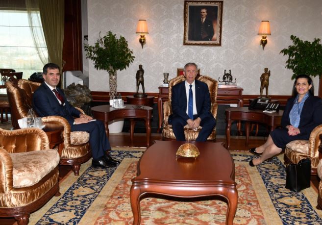 MANSUR YAVAŞ, MALTA, ABD, MOĞOLİSTAN VE BELARUS BÜYÜKELÇİLERİ İLE BİR ARAYA GELDİ