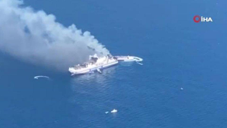 Yunanistan’daki yanan feribottan kurtarılan Türkler dehşet anlarını anlattı