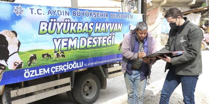AYDIN BÜYÜKŞEHİR BELEDİYESİ’NDEN ÜRETİCİYE YEM DESTEĞİ