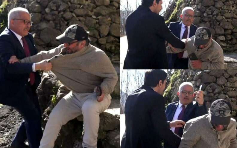 AKP'li Belediye Başkanı Ali Aydın vatandaşı darp etti