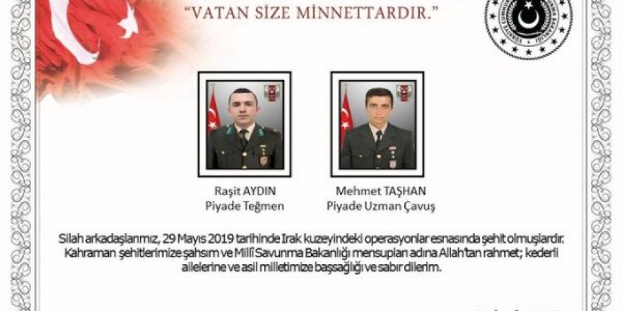 Pençe Harekatı'nda Şehit Olan Askerlerin Kimlikleri Belli Oldu