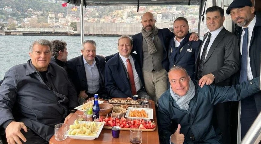 Galatasaray yönetimi, Barcelona Başkanı Laporta’yı Boğaz’da gezdirdi