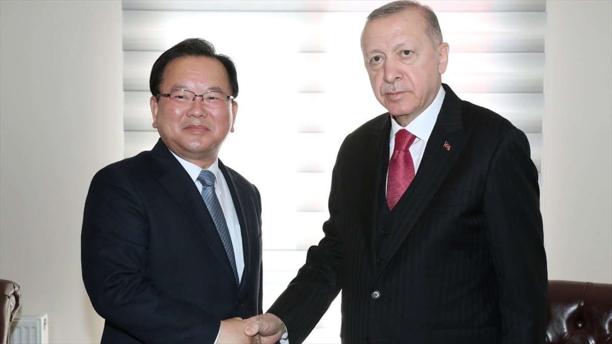 Cumhurbaşkanı Erdoğan, Güney Kore Başbakanı Kim Boo-kyum'u Kabul Etti