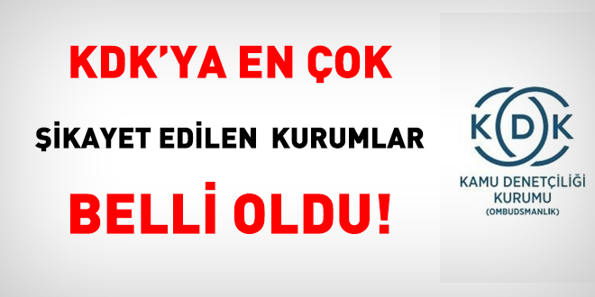 KDK'ya en çok şikayet edilen kurumlar belli oldu!
