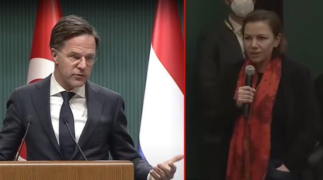 Cumhurbaşkanı Erdoğan'la Rutte'nin basın toplantısına Hollandalı gazeteciler damga vurdu