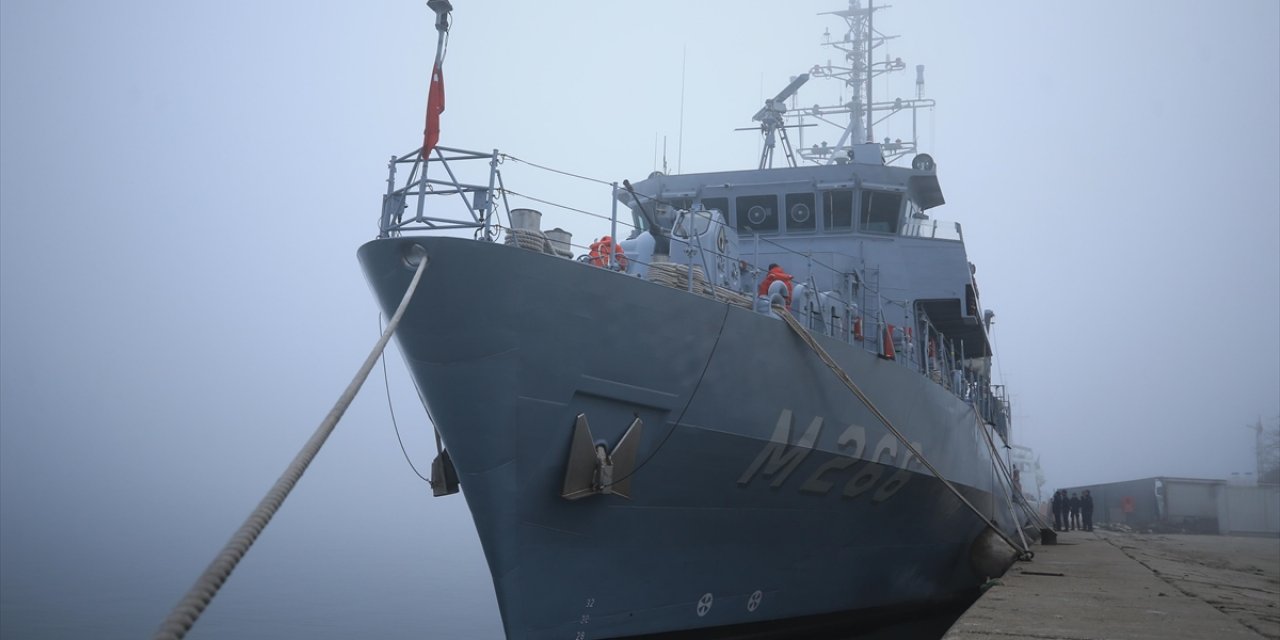 Mayın Tarama Gemisi 'TCG Amasra' İğneada Açıklarında Mayın Aramaya Devam Edecek