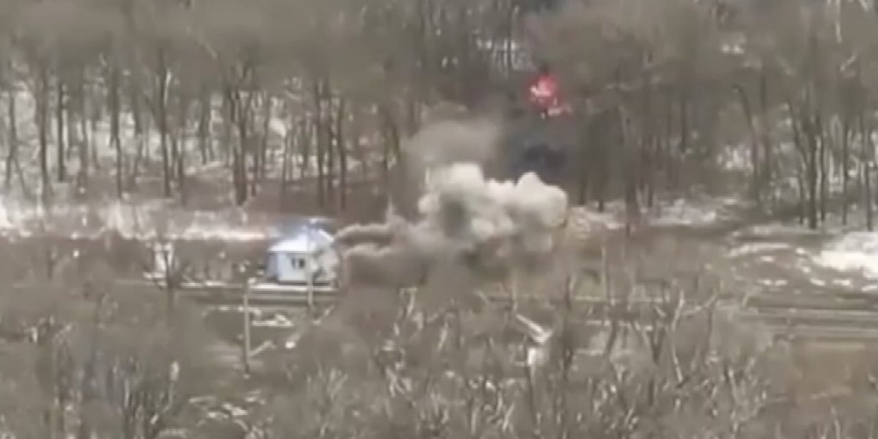 Ukrayna ordusundan Rus konvoyuna pusu