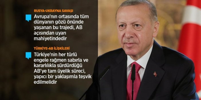 Erdoğan: Ab'nin Kendine Yeni Bir Hikaye Yazmasının Zamanı Gelmiştir