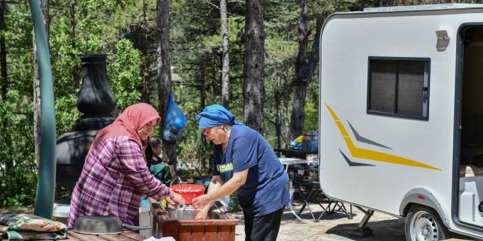 KURTBOĞAZI BARAJI KARAVAN PARKI ZİYARETÇİ AKININA UĞRUYOR
