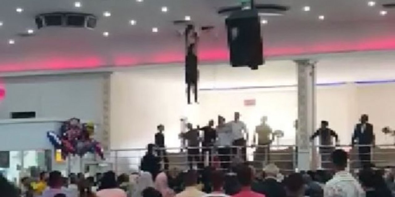 Gaziantep'te işçi havalandırma boşluğundan düğünün ortasına düştü