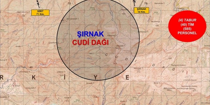 Şırnak’ta Eren Abluka-14 Şehit Jandarma Teğmen İsmail Can Akdeniz Operasyonu Başlatıldı