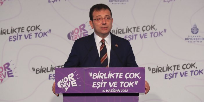 İmamoğlu ‘Mor Zirve’de konuştu: Bir avuç  insan İstanbul Sözleşmesi’ni paramparça etti