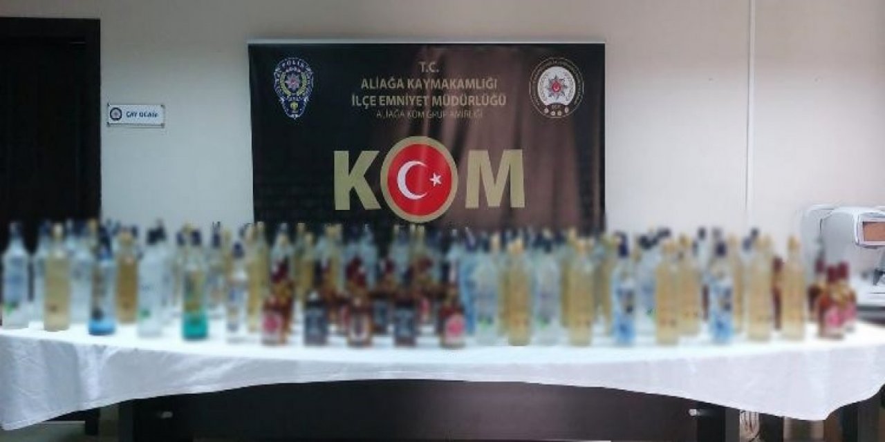 İzmir'de sahte içki operasyonu