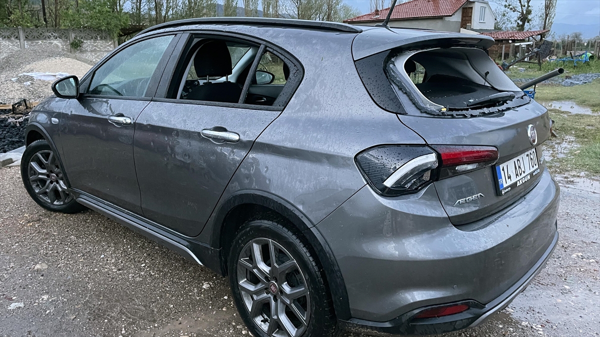 Bolu'da Sağanak Ve Dolu Taşkınlara Ve Hasara Neden Oldu