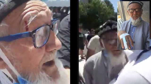 Uygur Türkü yaşlı dedenin parmağı polis müdahalesinde kırıldı