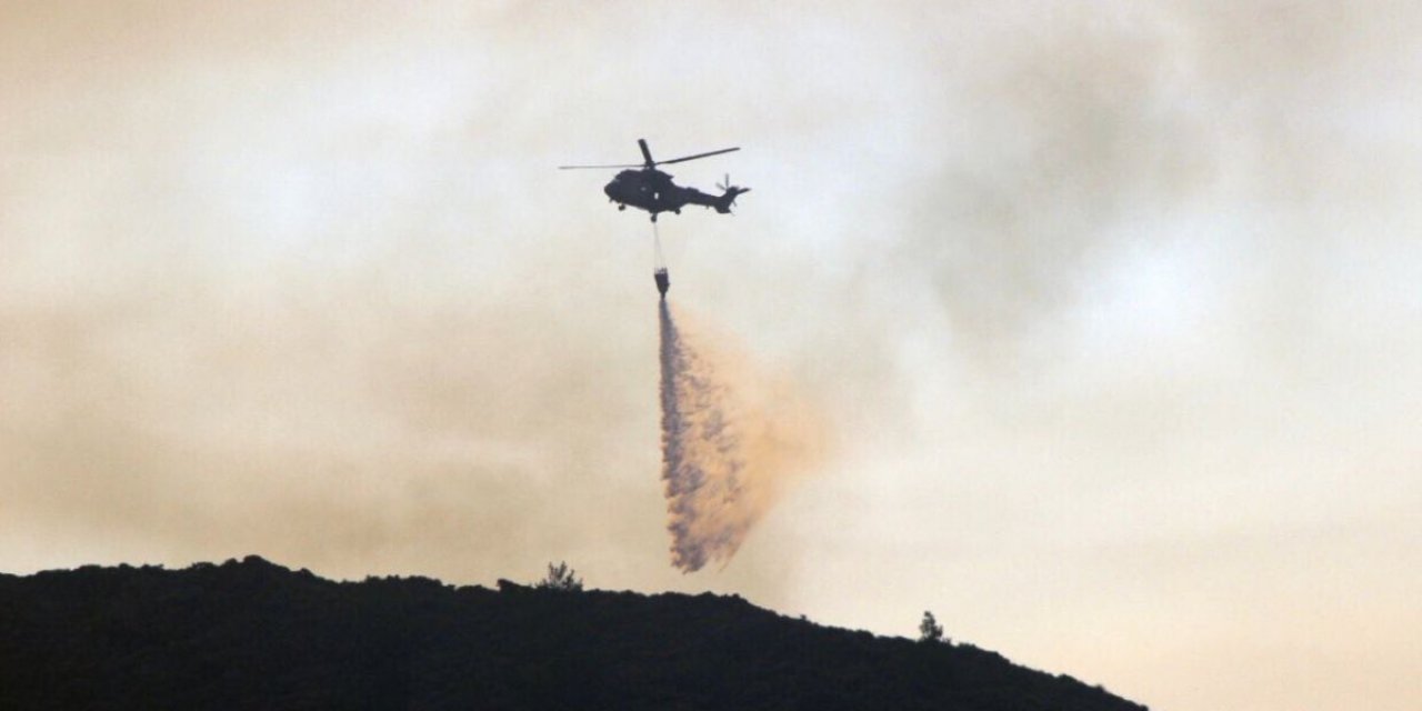 MSB: Kütahya'da orman yangını için 8 helikopter görevlendirildi
