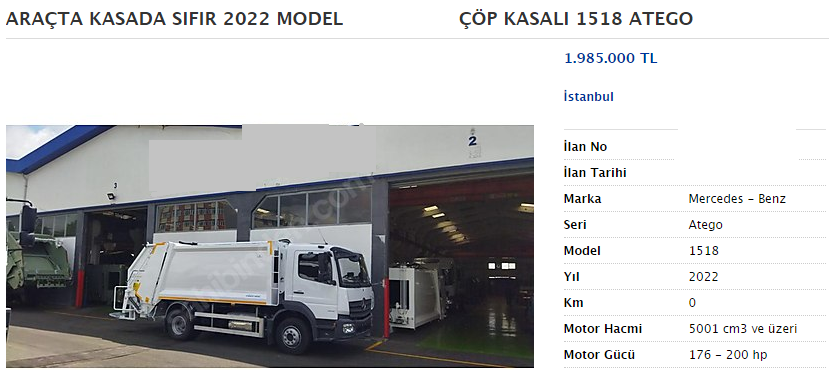 İnternette 2 milyon TL! AKP çöp arabasına 40 milyon TL ödeyecek