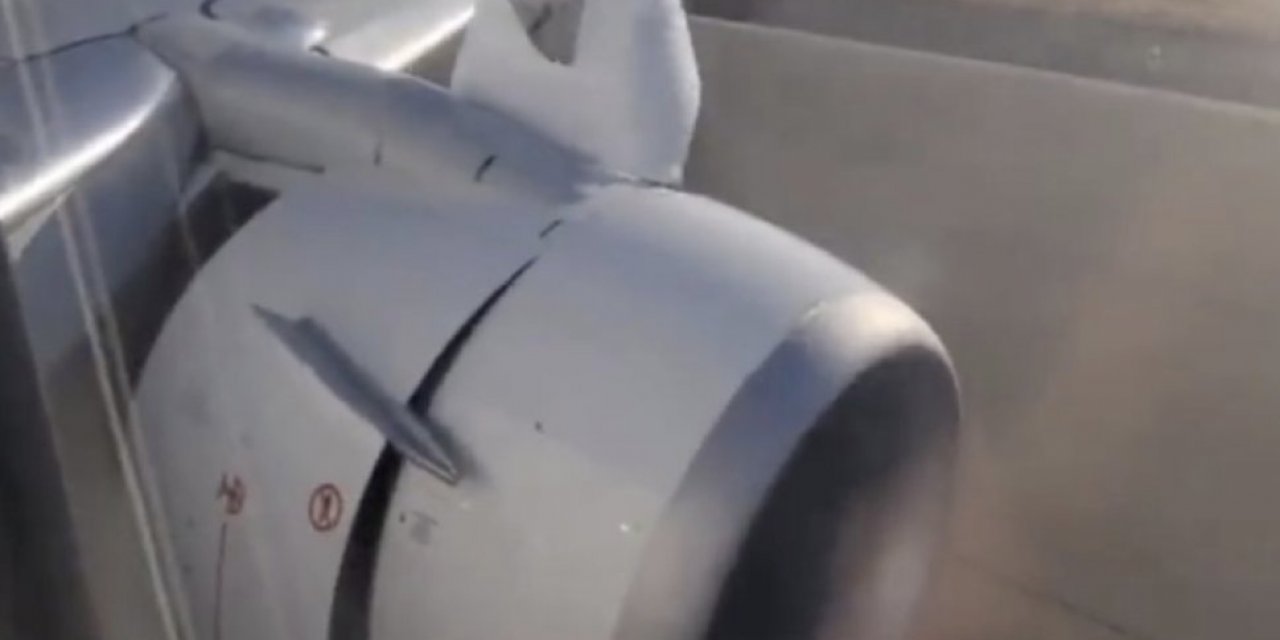 ABD'de uçak motorunun kapağı koptu