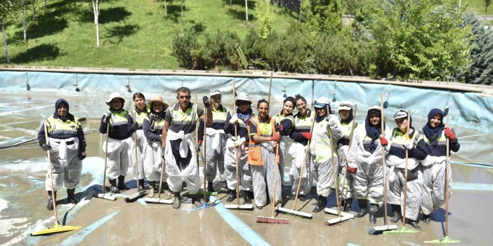 ABB EKİPLERİNDEN HAVUZ BAKIM VE TEMİZLİĞİ