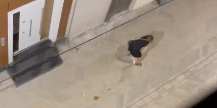 Böyle Hayvanlık Görülmedi! Kadın Yürürken Tuvaletini Yaptı