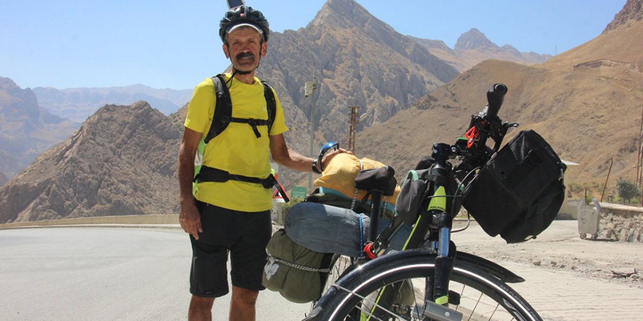 Emekli postacı Mehmet Ersoy Binali hayalini gerçekleştirmek için pedal çeviriyor!