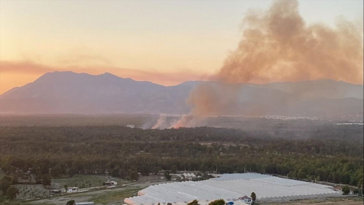 Kaş'ta Ormanlık Alanda Yangın Çıktı