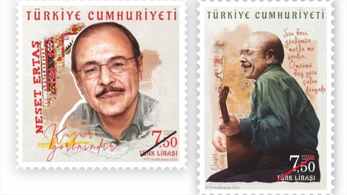 PTT'den "Neşet Ertaş" Konulu Anma Pulu Ve İlk Gün Zarfı