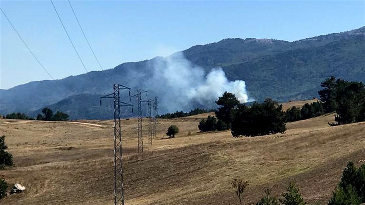 Kütahya'da Çıkan Orman Yangınına Müdahale Ediliyor