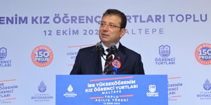 İMAMOĞLU: BİZDEN ÖNCEKİ  YÖNETİME GÖRE, İSTANBUL'UN YURT SORUNU YOKTU.