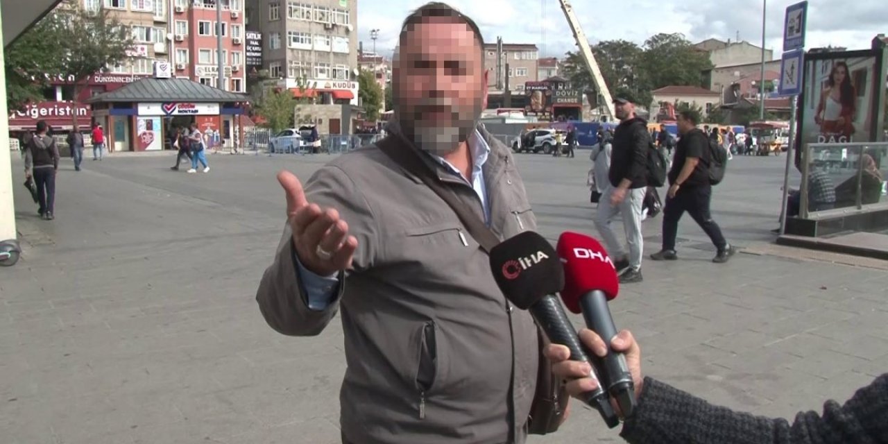 Fatih'te yolcu seçen taksici, gazetecilere hakaret etti