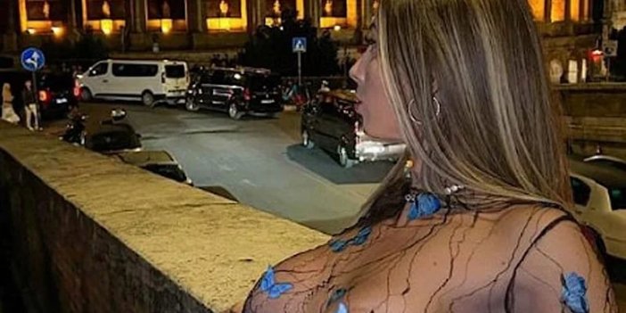 Ünlü Model Kolezyum'da Çırılçıplak Soyundu, Ortalık Karıştı