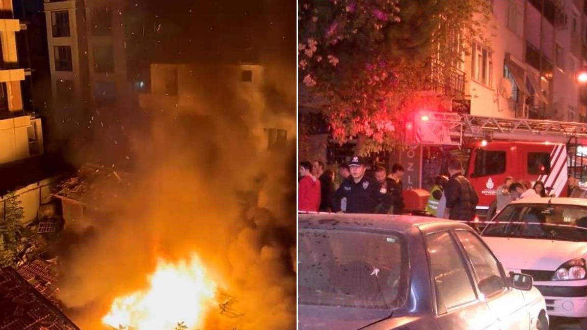 Kadıköy'de metruk halde bulunan 4 gecekondu yandı