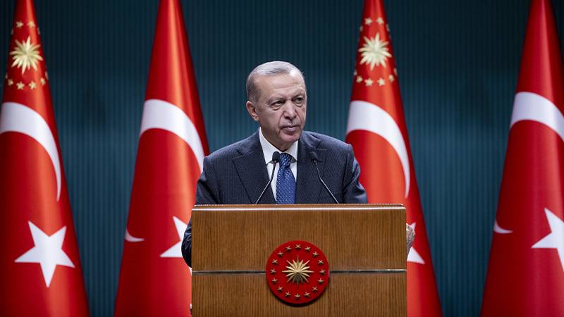Cumhurbaşkanı Erdoğan, kabine toplantısı sonrası konuşuyor