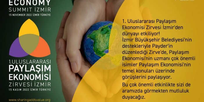 1. Uluslararası Paylaşım Ekonomisi Zirvesi için İzmir'de buluşuyorlar