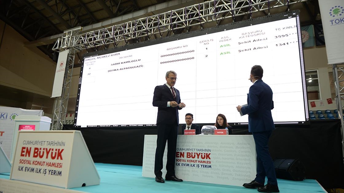 Bingöl Ve Gaziantep'te "İlk Evim, İlk İş Yerim Projesi"nde Yapılacak Konutların Kuraları Çekildi