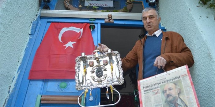 Emekli Makinist, Hurdalardan Dönüştürdüğü Eserleri Kiraladığı Konakta Sergiliyor