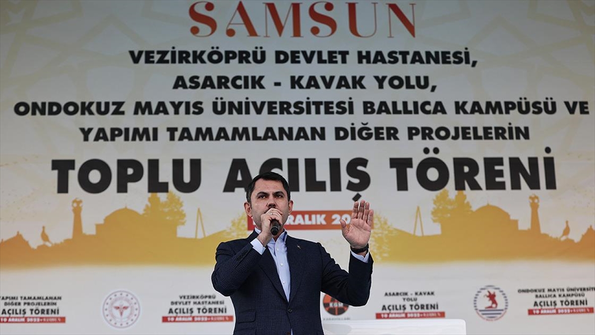 Bakan Kurum, Samsun'da Yapımı Tamamlanan Projelerin Toplu Açılışına Katıldı