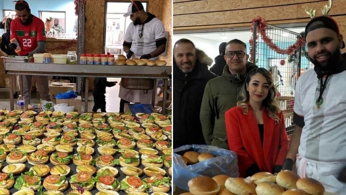Fransa'da Müslüman Lokantacı Yetim Çocukları Hamburgerle Sevindirdi