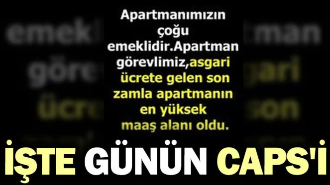 İşte günün caps'i