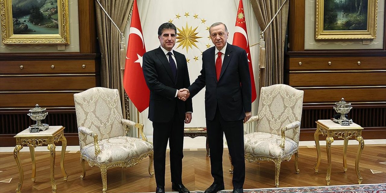 Cumhurbaşkanı Erdoğan, IKBY Başkanı Barzani'yi Kabul Etti