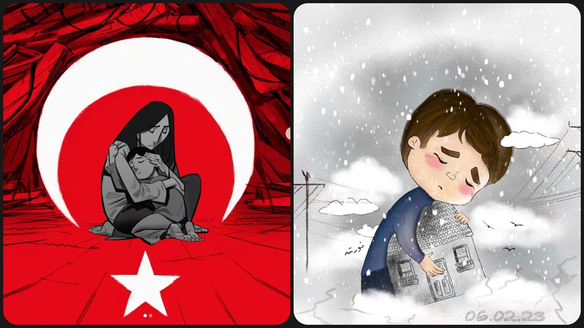 Türk Ve Yabancı İllüstratörler, Son Çizimlerini Türkiye'deki Depremzedeler İçin Yaptı