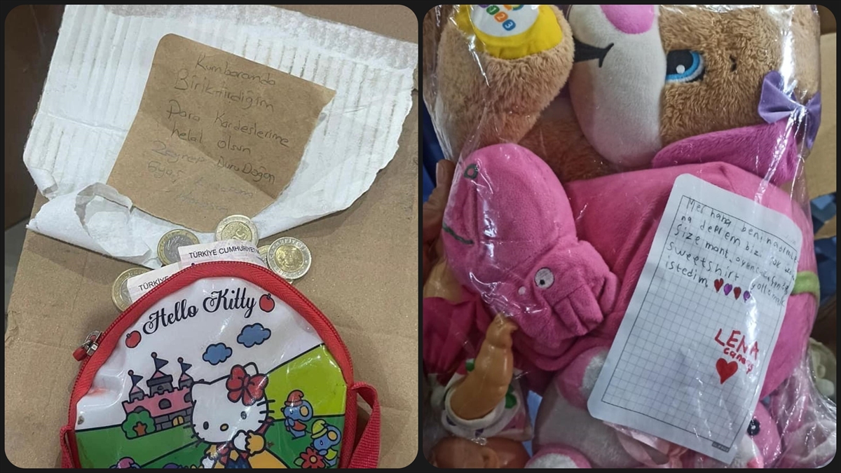 Çocukların Depremzedelere Gönderdikleri Yardımlardan Çıkan Notlar Duygulandırıyor