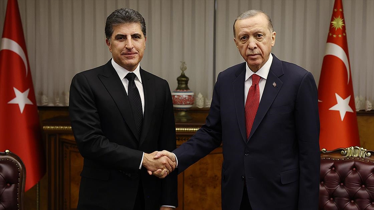 Cumhurbaşkanı Erdoğan, IKBY Başkanı Barzani'yi Kabul Etti