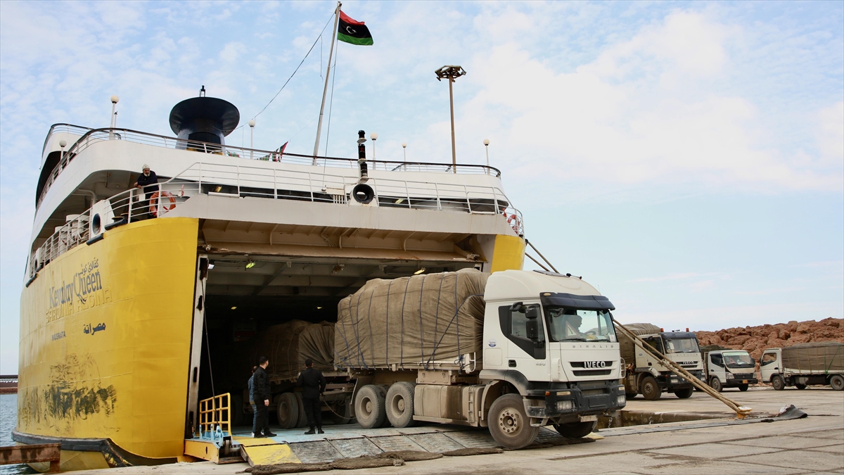 Libya'nın Misrata Kentinden Türkiye'ye 12 Tır İnsani Yardım
