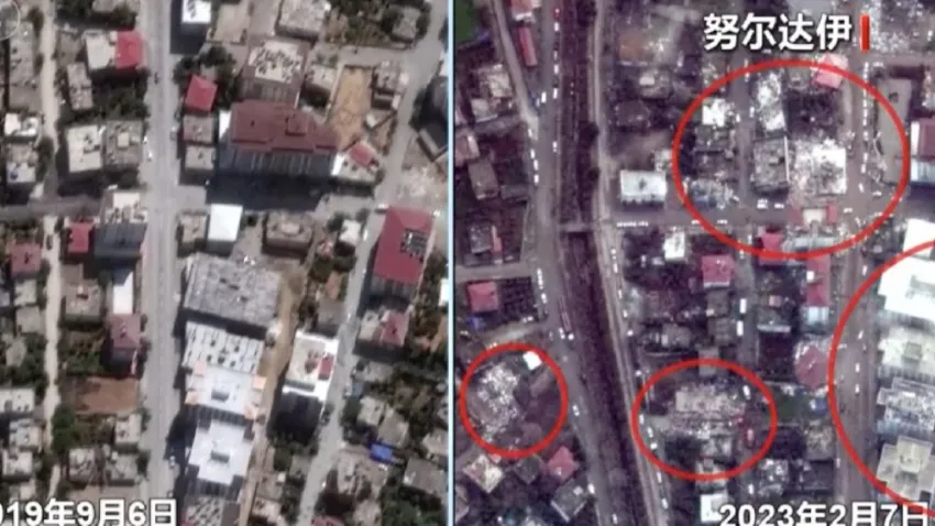 Çin uyduları depremin yıkımını görüntüledi! Durumun boyutunu gözler önüne serdi…