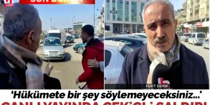 Halk TV ekibine canlı yayında çekiçli saldırı