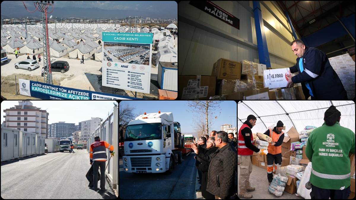 Belediyelerden Deprem Bölgesine Destekler