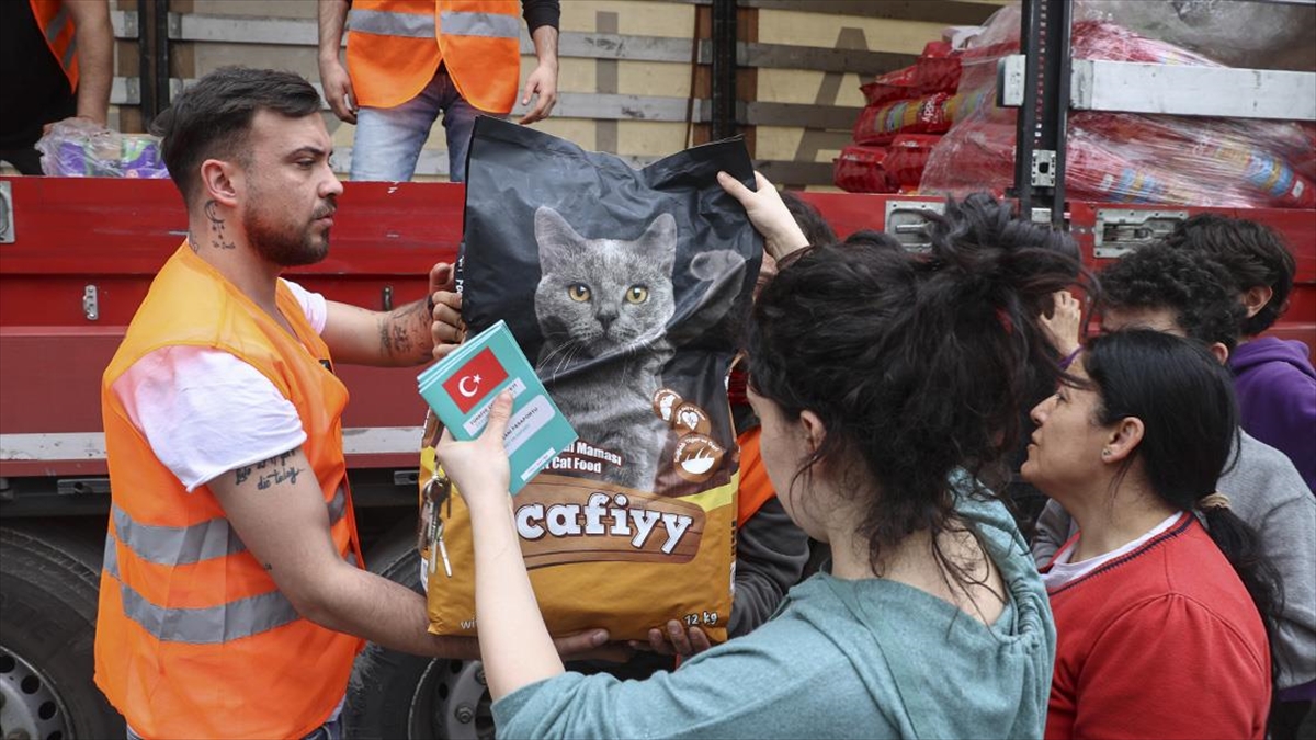 Kaybettiği Can Dostunun Anısına Deprem Bölgesinde Mama Dağıtıyor